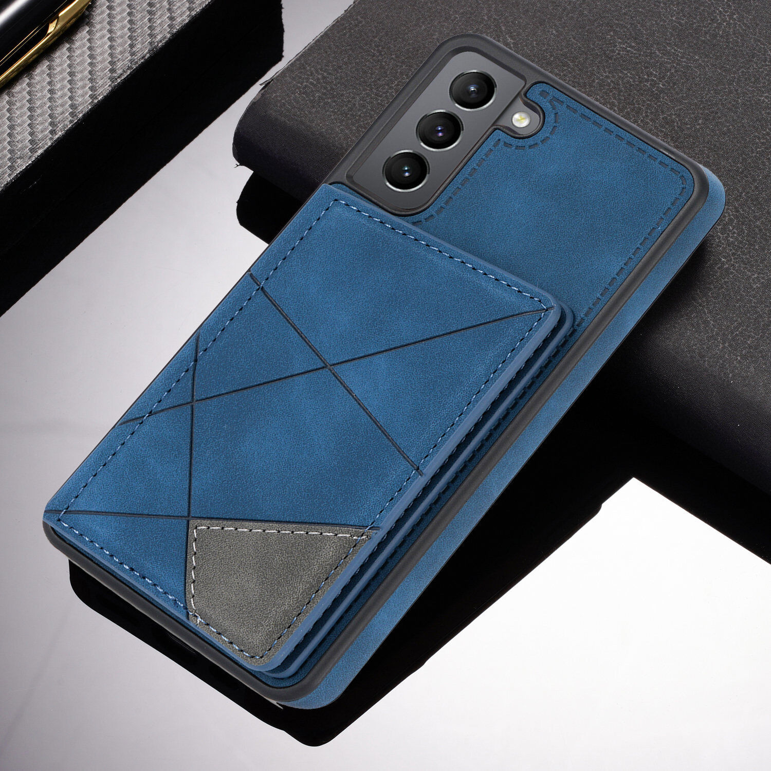 For Samsung Galaxy S21 S22 S20 Note 20 Ultra/Plus Retro Leather Card Slot Case