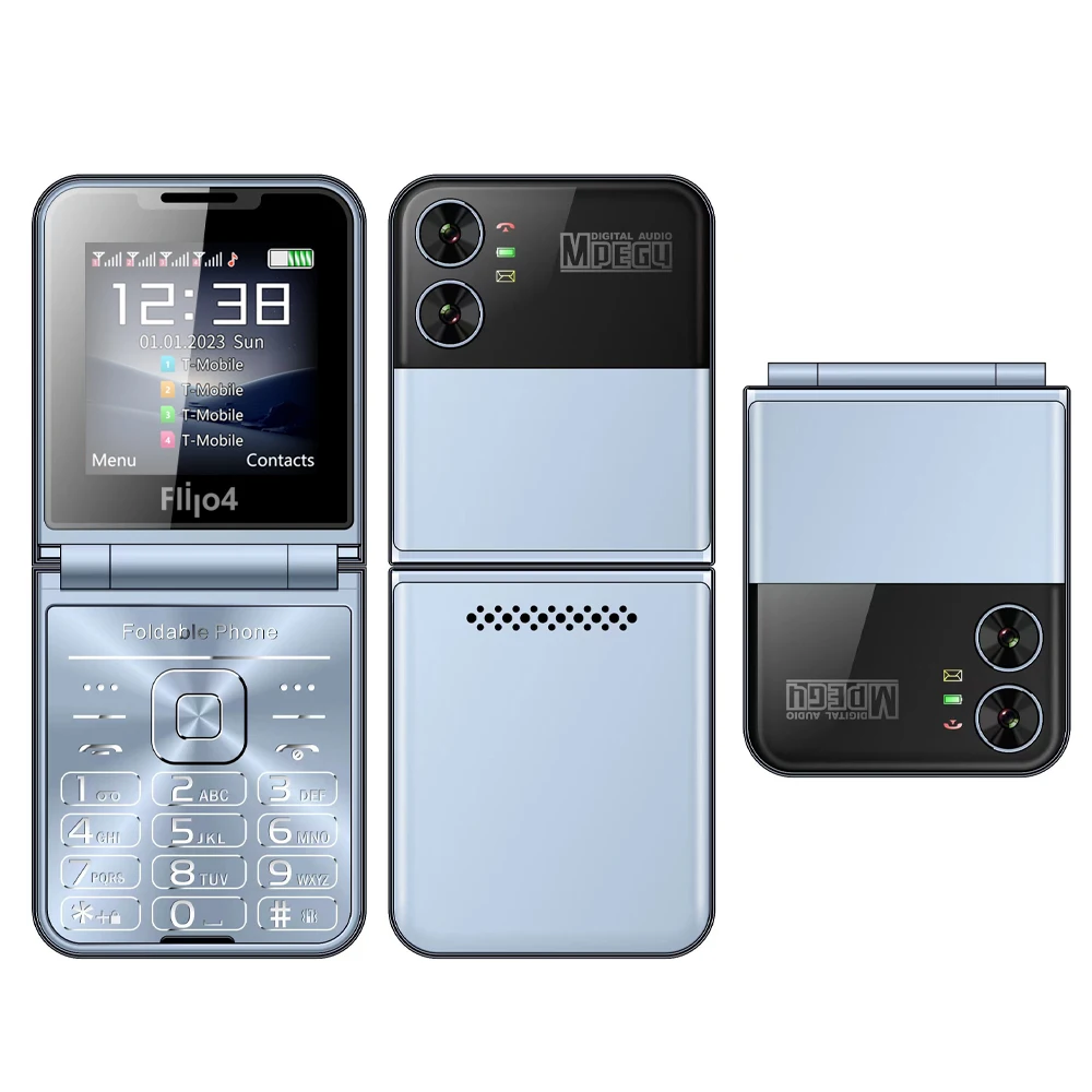 SERVO Unlocked 4 SIM Card Slots Mini Foldable Mobile Cell Phones NEW Dialer - Picture 22 of 22