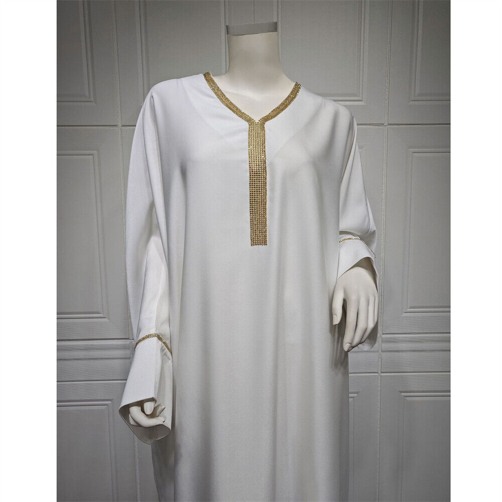 Maxi Vestido Dubai Abaya Musulmán Mujeres Caftán Suelto Caftán Islámico Turquía Cóctel - Imagen 27 de 56