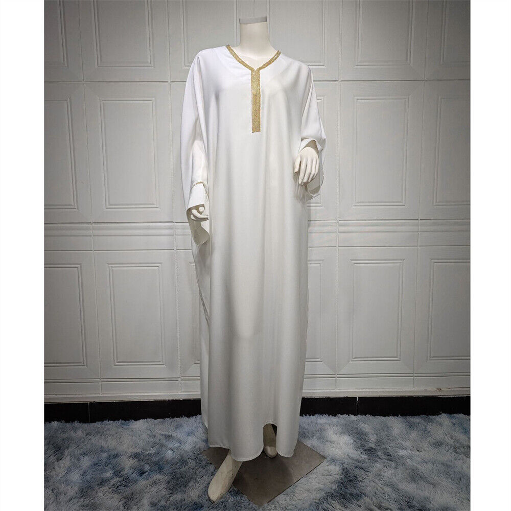 Maxi Vestido Dubai Abaya Musulmán Mujeres Caftán Suelto Caftán Islámico Turquía Cóctel - Imagen 28 de 56