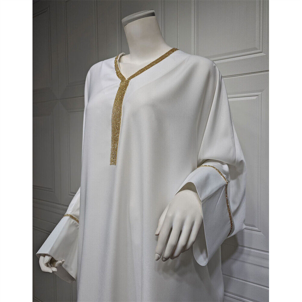 Maxi Vestido Dubai Abaya Musulmán Mujeres Caftán Suelto Caftán Islámico Turquía Cóctel - Imagen 31 de 56