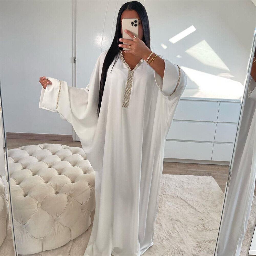 Maxi Vestido Dubai Abaya Musulmán Mujeres Caftán Suelto Caftán Islámico Turquía Cóctel - Imagen 33 de 56