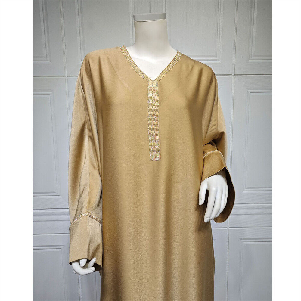 Maxi Vestido Dubai Abaya Musulmán Mujeres Caftán Suelto Caftán Islámico Turquía Cóctel - Imagen 35 de 56