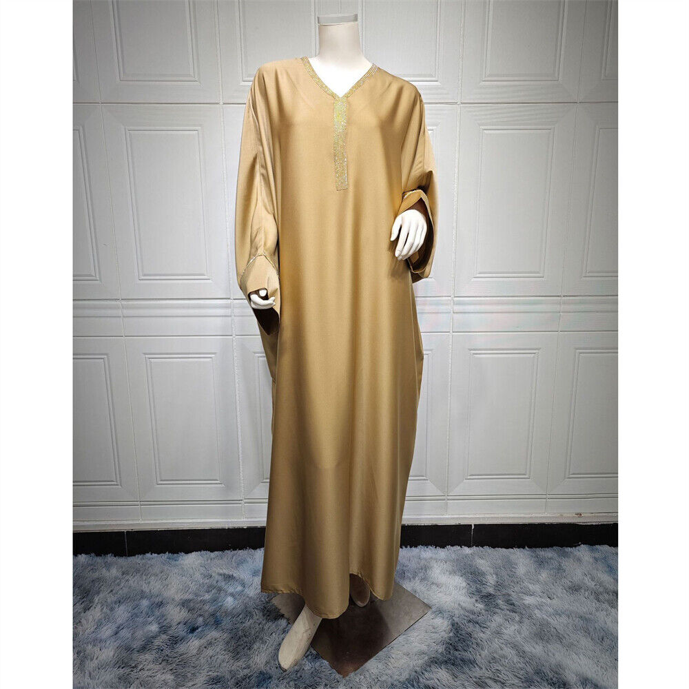 Maxi Vestido Dubai Abaya Musulmán Mujeres Caftán Suelto Caftán Islámico Turquía Cóctel - Imagen 36 de 56