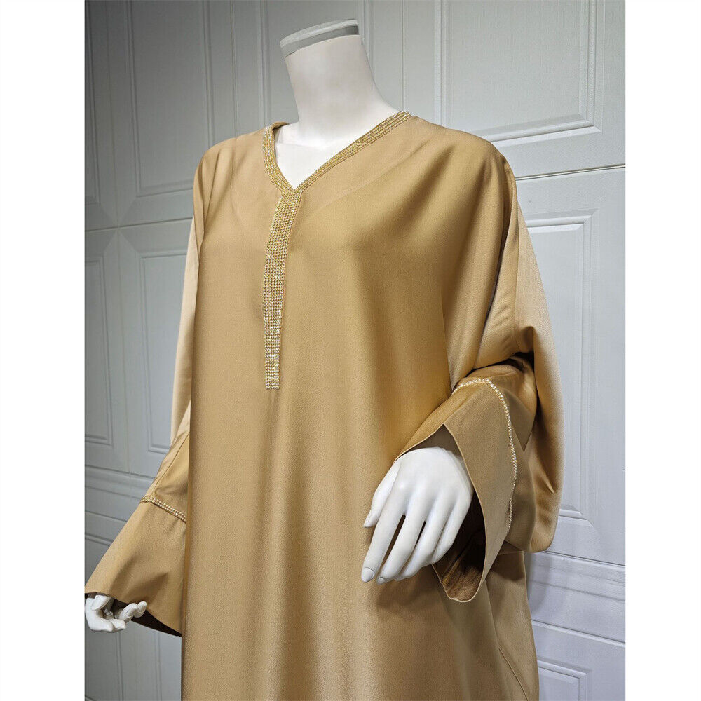 Maxi Vestido Dubai Abaya Musulmán Mujeres Caftán Suelto Caftán Islámico Turquía Cóctel - Imagen 37 de 56