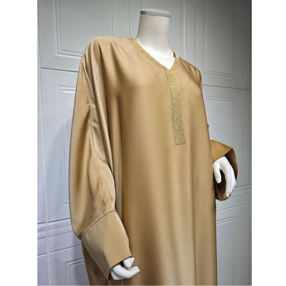 Maxi Vestido Dubai Abaya Musulmán Mujeres Caftán Suelto Caftán Islámico Turquía Cóctel - Imagen 38 de 56