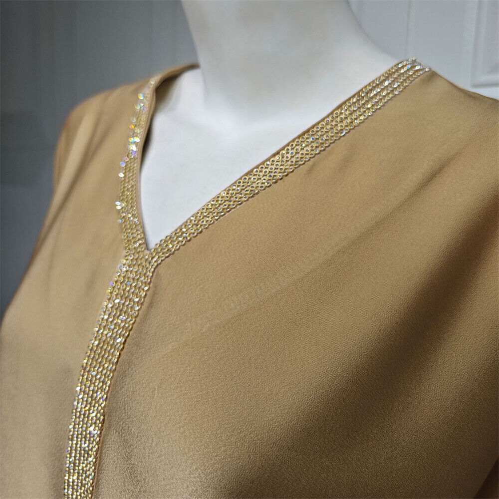 Maxi Vestido Dubai Abaya Musulmán Mujeres Caftán Suelto Caftán Islámico Turquía Cóctel - Imagen 41 de 56