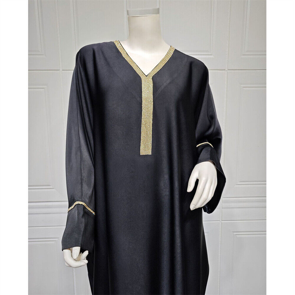Maxi Vestido Dubai Abaya Musulmán Mujeres Caftán Suelto Caftán Islámico Turquía Cóctel - Imagen 43 de 56