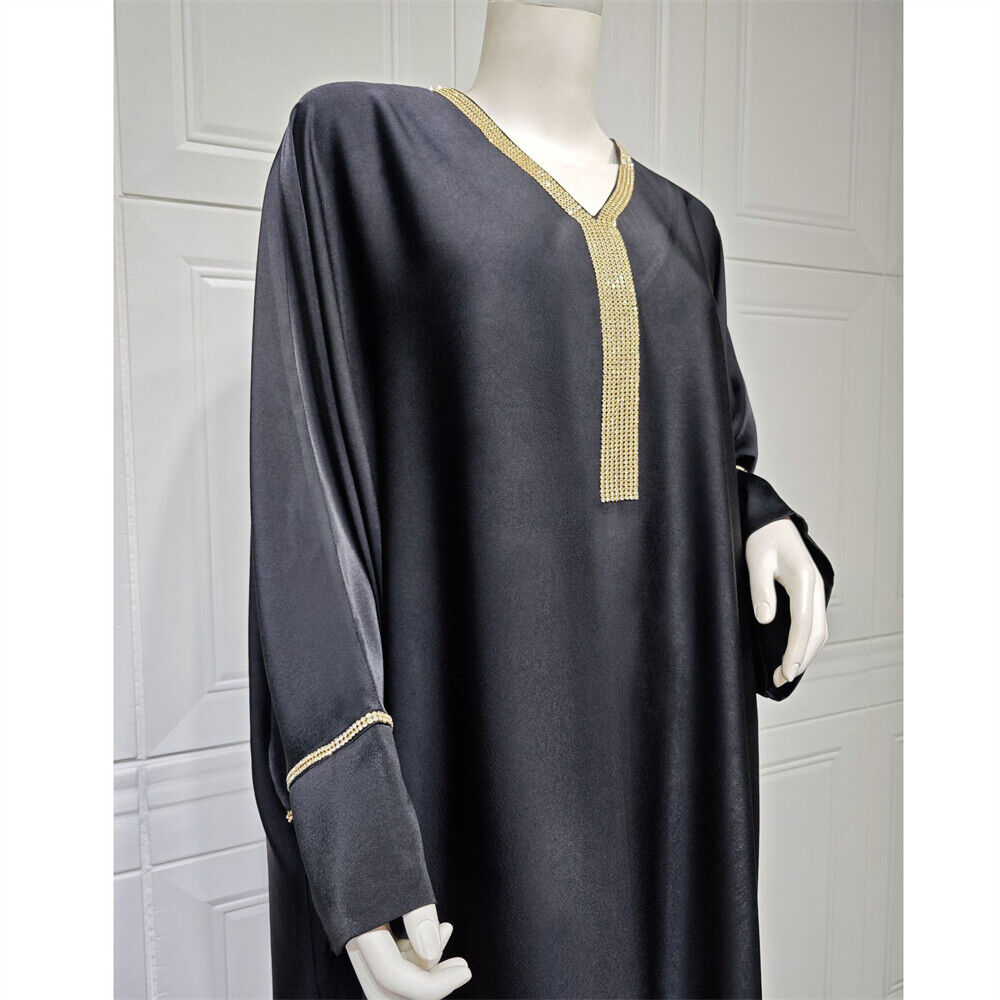 Maxi Vestido Dubai Abaya Musulmán Mujeres Caftán Suelto Caftán Islámico Turquía Cóctel - Imagen 45 de 56