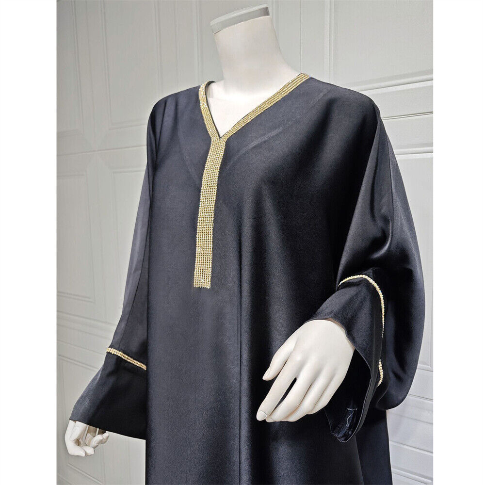 Maxi Vestido Dubai Abaya Musulmán Mujeres Caftán Suelto Caftán Islámico Turquía Cóctel - Imagen 46 de 56