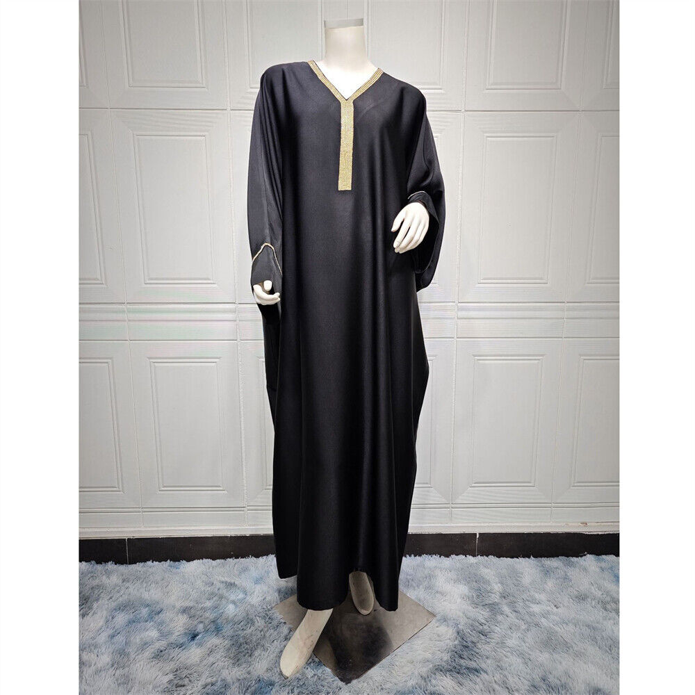Maxi Vestido Dubai Abaya Musulmán Mujeres Caftán Suelto Caftán Islámico Turquía Cóctel - Imagen 47 de 56