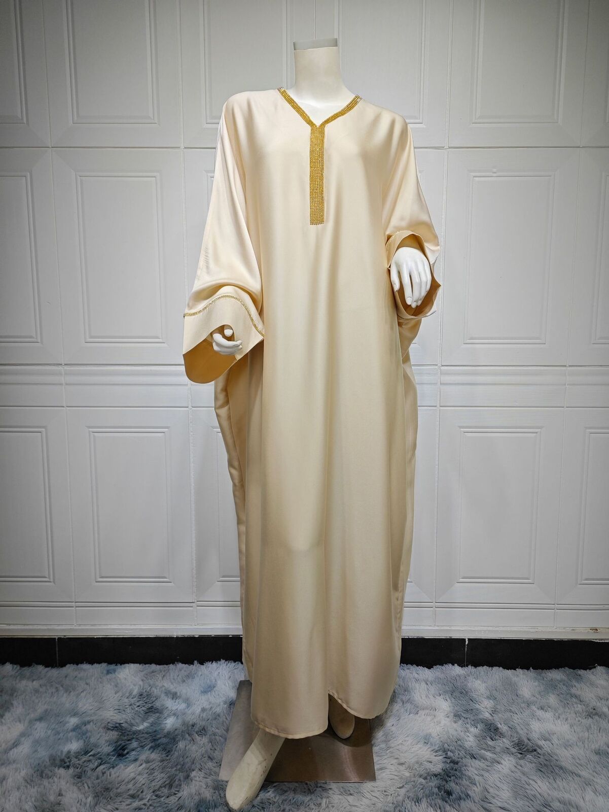 Maxi Vestido Dubai Abaya Musulmán Mujeres Caftán Suelto Caftán Islámico Turquía Cóctel - Imagen 56 de 56