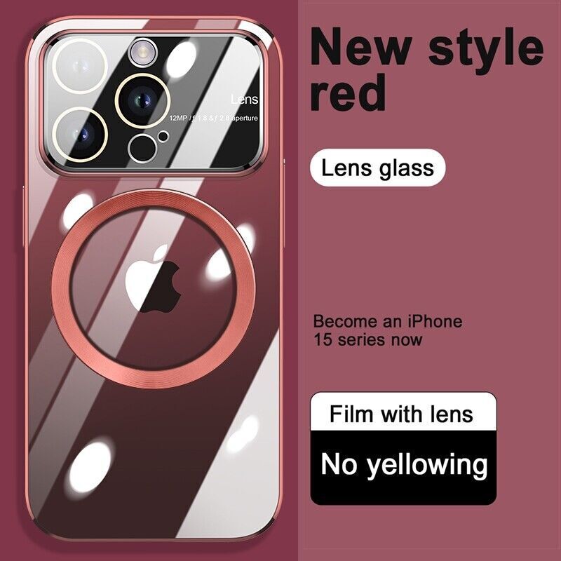 Shockproof Mag Safe Magnetic Lens Protector Case For iPhone 13 Pro Max 14 15