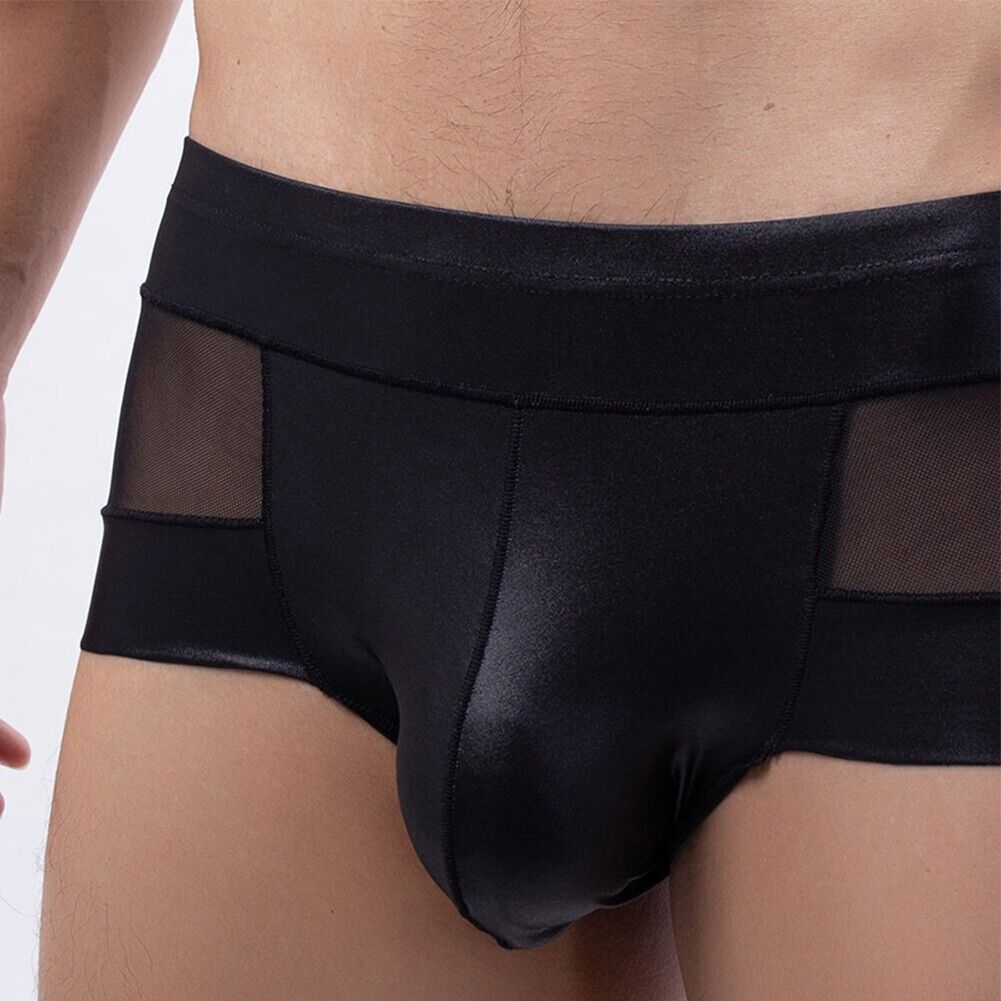 Men Sexy Shorts Underwear See-through Mesh Boxer U Convex Pouch Trunks Briefs - Picture 15 of 34