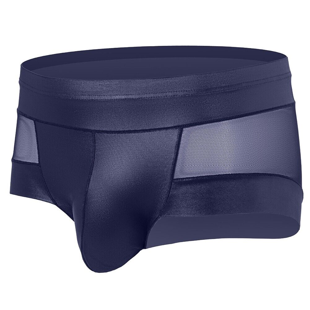Men Sexy Shorts Underwear See-through Mesh Boxer U Convex Pouch Trunks Briefs - Picture 31 of 34