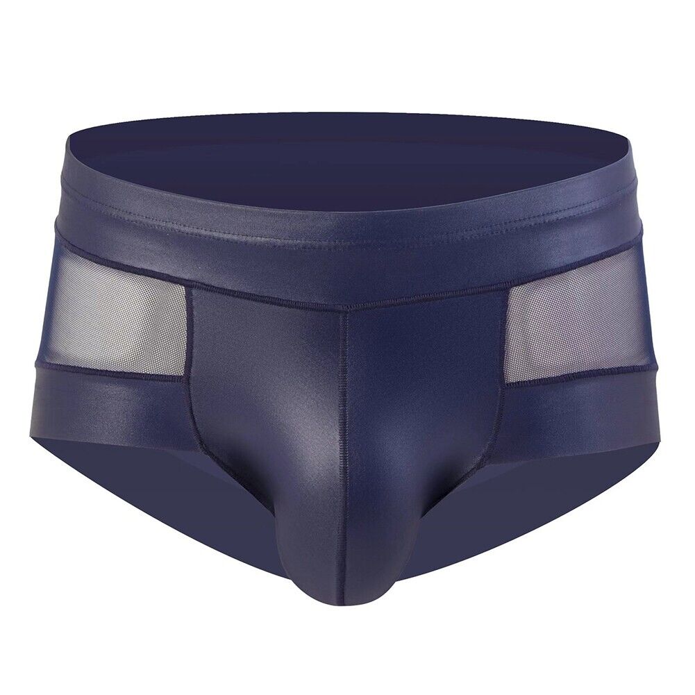 Men Sexy Shorts Underwear See-through Mesh Boxer U Convex Pouch Trunks Briefs - Picture 32 of 34