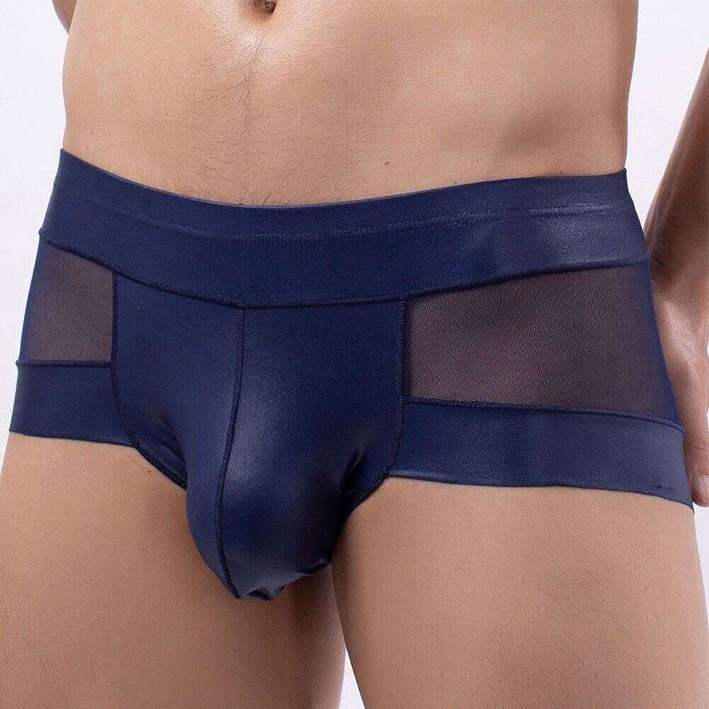 Men Sexy Shorts Underwear See-through Mesh Boxer U Convex Pouch Trunks Briefs - Picture 33 of 34