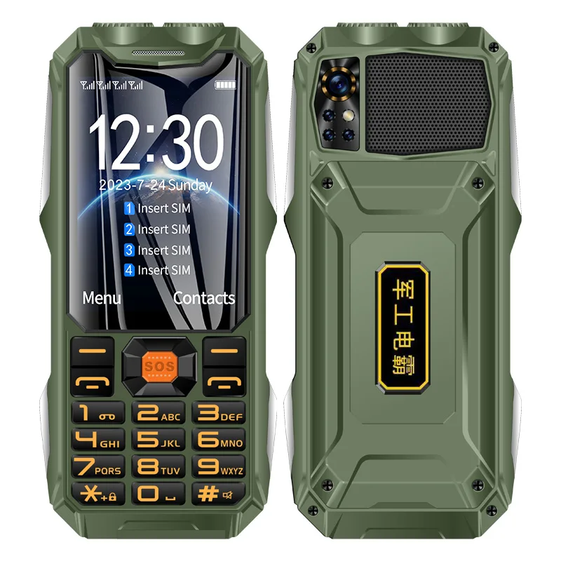 GSM 2G Mobile Phones 4 SIM Cards Rugged Outdoor Big Battery Louder For Elderly - 第 24/25 張圖片