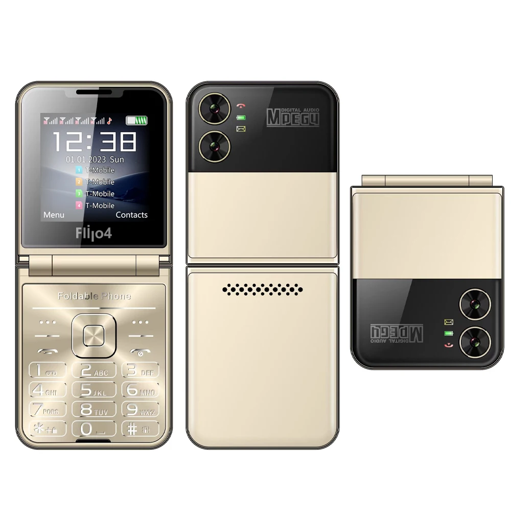 Unlocked SERVO 4 SIM Card Foldable Mobile Cell Phones Dial Torch Magic Voice - Bild 20 von 22