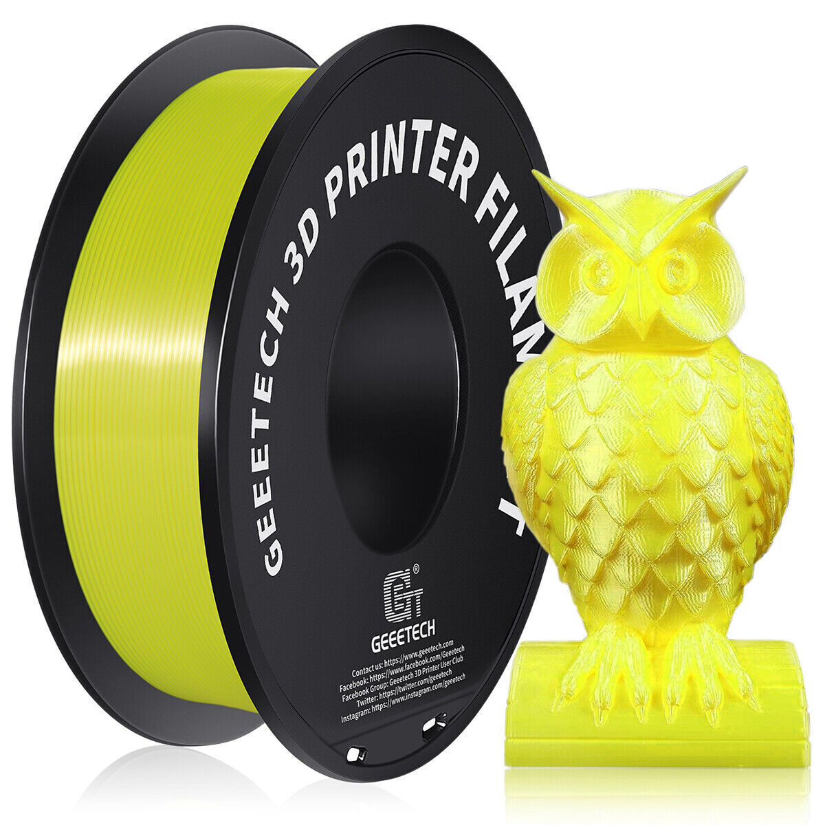 1KG/Roll Geeetech Filament Silky PLA 1.75mm Shiny Glossy 3D Printer Filament US