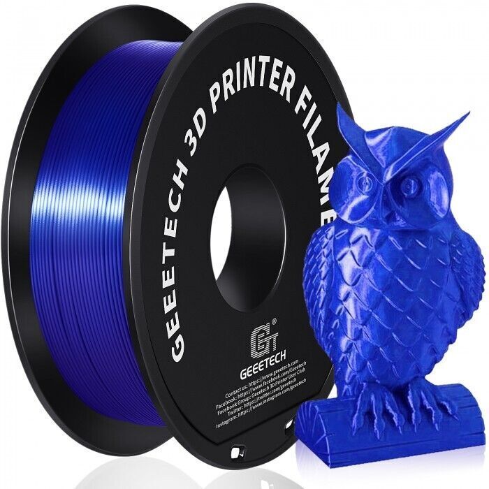 1KG/Roll Geeetech Filament Silky PLA 1.75mm Shiny Glossy 3D Printer Filament US