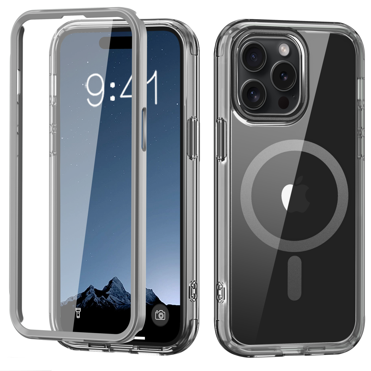 Custodia magnetica 360° per iPhone 15 14 13 12Pro Max custodia protettiva cellulare full cover - Foto 14 di 19