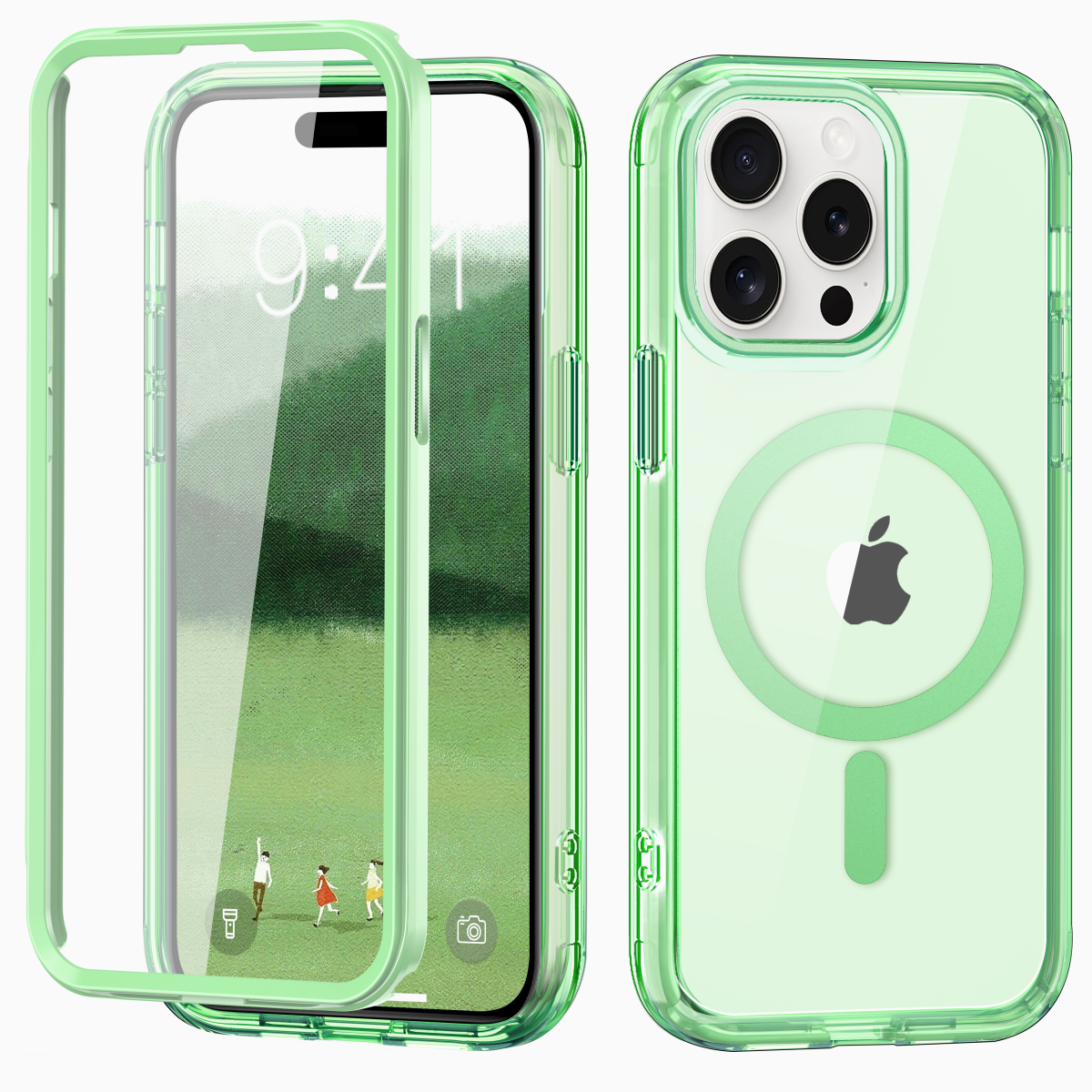 Custodia magnetica 360° per iPhone 15 14 13 12Pro Max custodia protettiva cellulare full cover - Foto 16 di 19