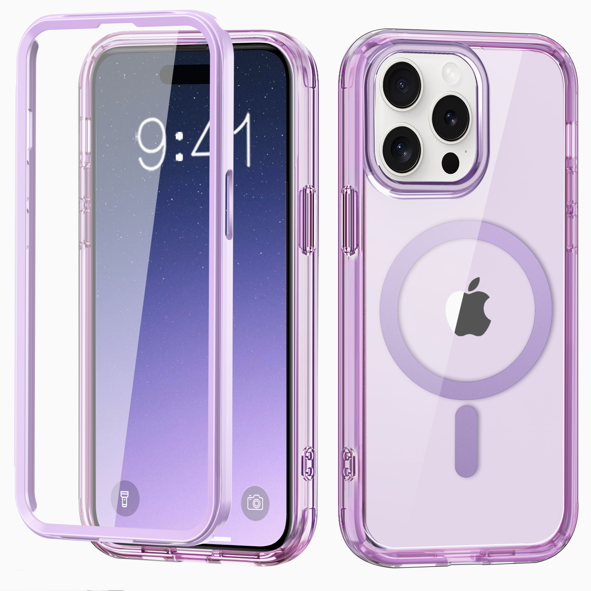 Custodia magnetica 360° per iPhone 15 14 13 12Pro Max custodia protettiva cellulare full cover - Foto 17 di 19
