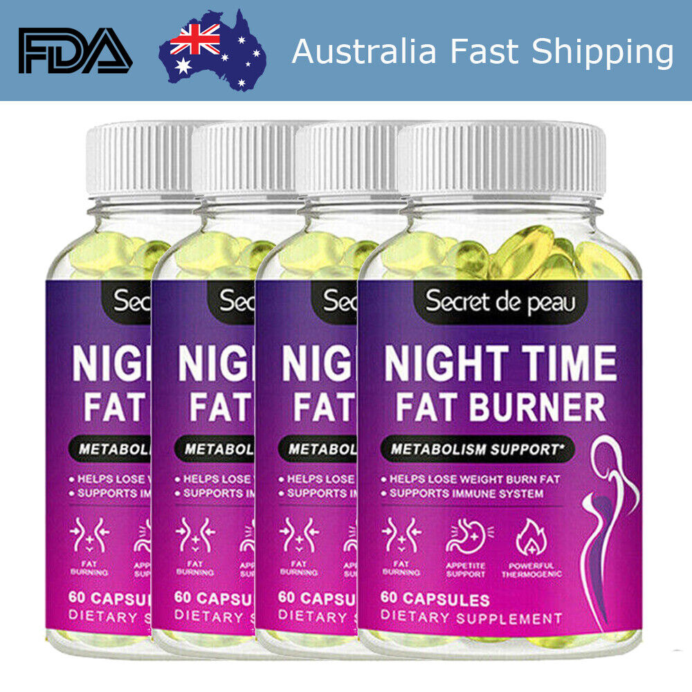 Night Time Softgels Fat Burner Weight Loss Appetite Suppressant Detox Capsules - Picture 14 of 14