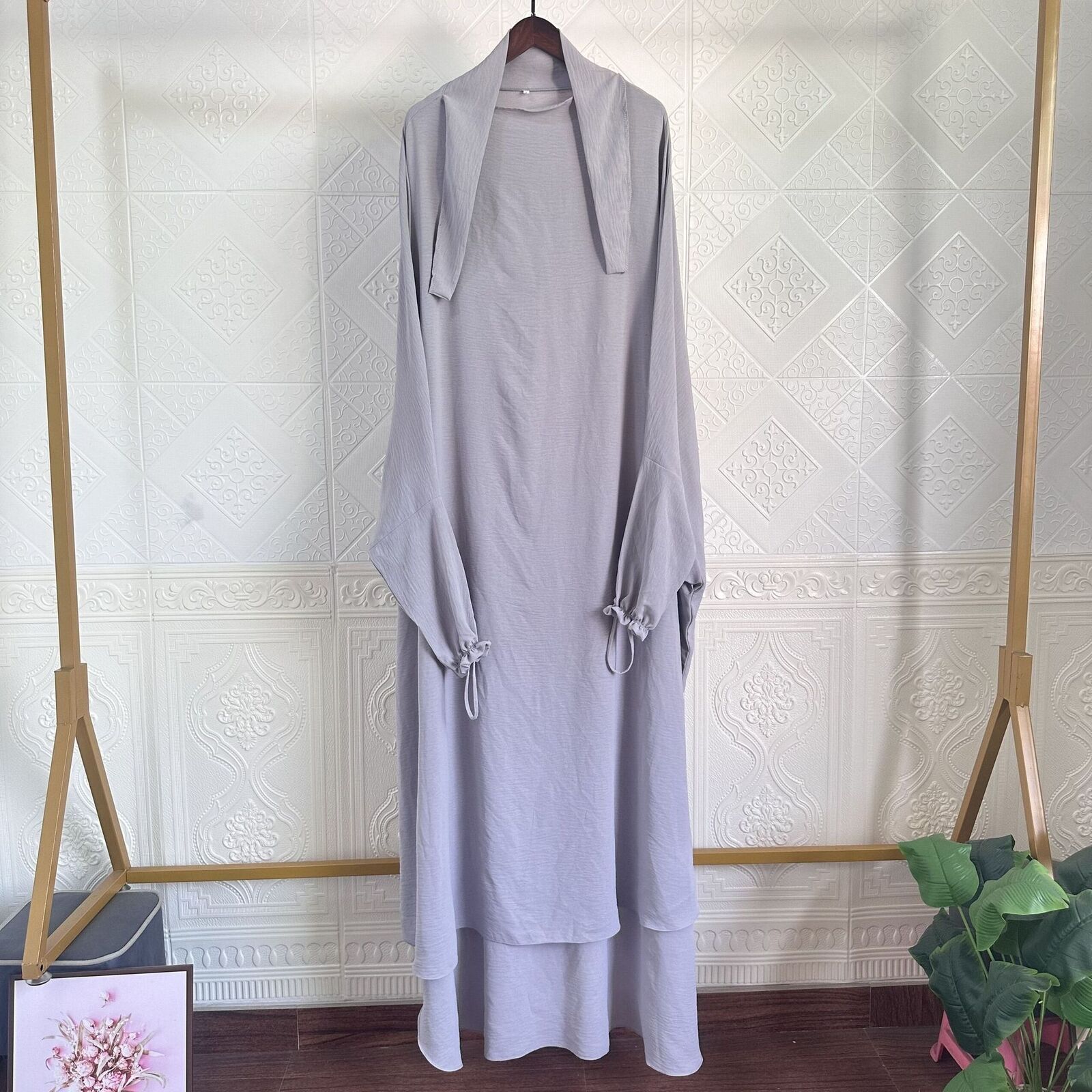 Muslim Women Full Cover Abaya Long Robes Burka Niqab Islamic Kaftan Dresses Gown - Picture 17 of 28
