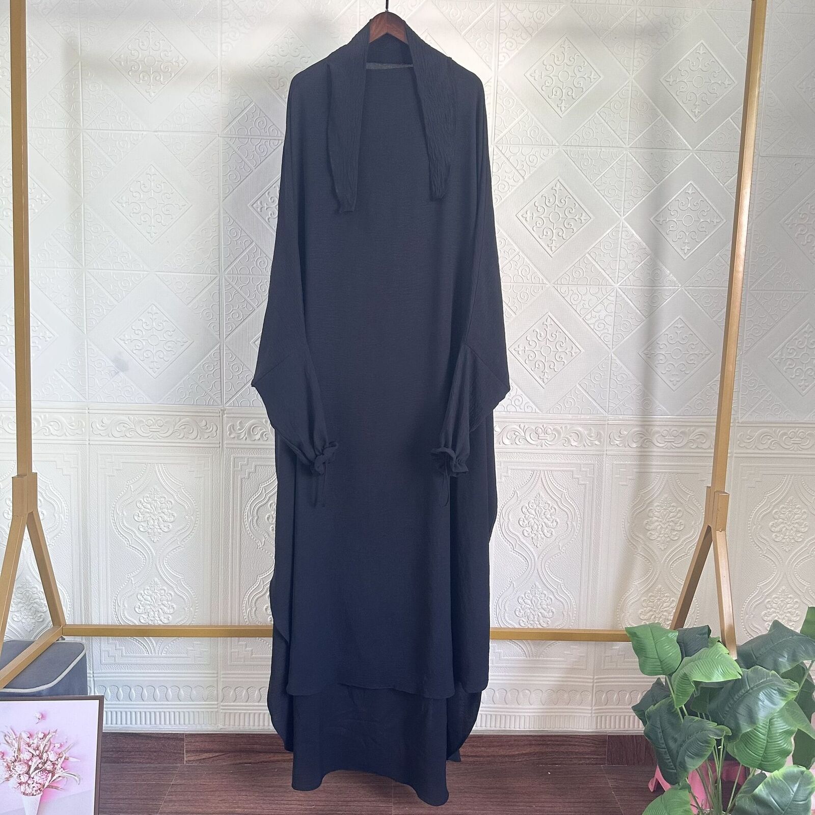 Muslim Women Full Cover Abaya Long Robes Burka Niqab Islamic Kaftan Dresses Gown - Picture 22 of 28