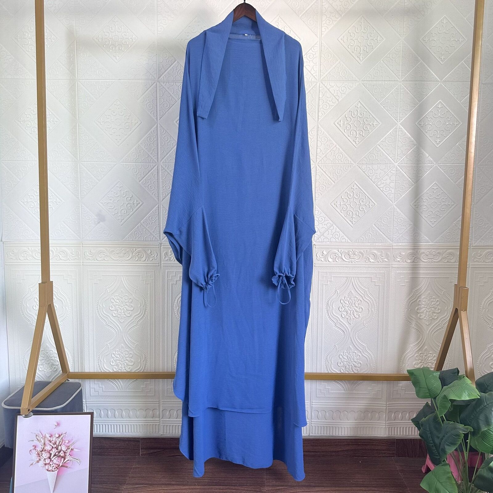 Muslim Women Full Cover Abaya Long Robes Burka Niqab Islamic Kaftan Dresses Gown - Picture 23 of 28