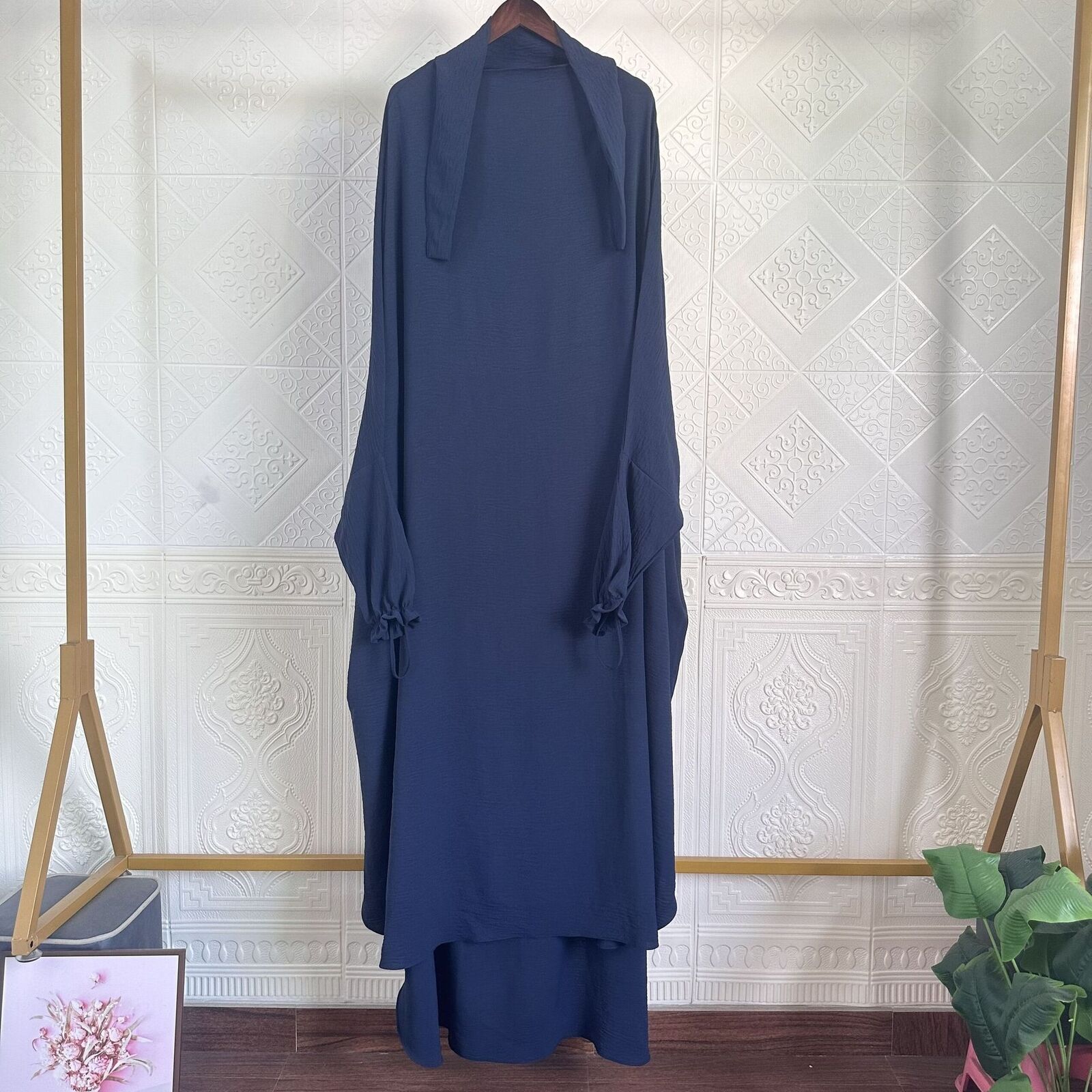 Muslim Women Full Cover Abaya Long Robes Burka Niqab Islamic Kaftan Dresses Gown - Picture 25 of 28