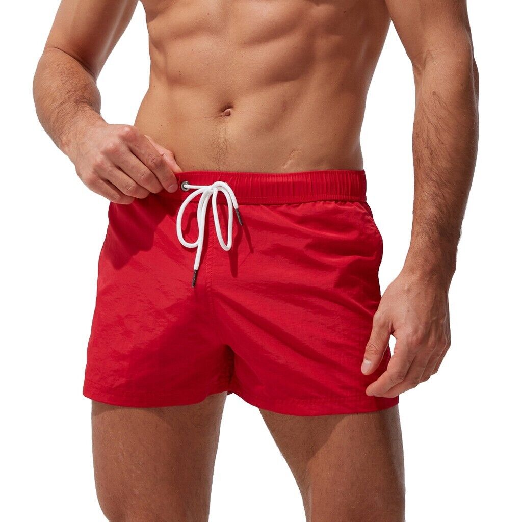 Men's Shorts Swim Trunks Summer Swimwear Beach Boxer Swimming Short Swim Pants