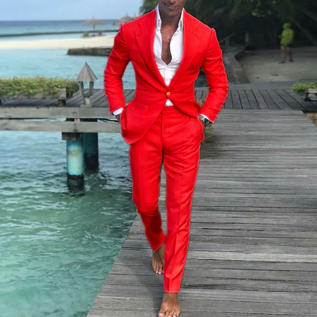 Mens 2 Piece Business Suit Smart Casual Classic Tailored Fit Office Formal Prom - Picture 14 of 20