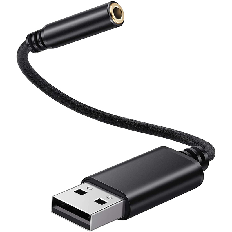 USB to 3.5mm Aux Audio Jack Cable Adapter Headphone For Laptop PC Mac PS4 PS5 - Picture 20 of 20