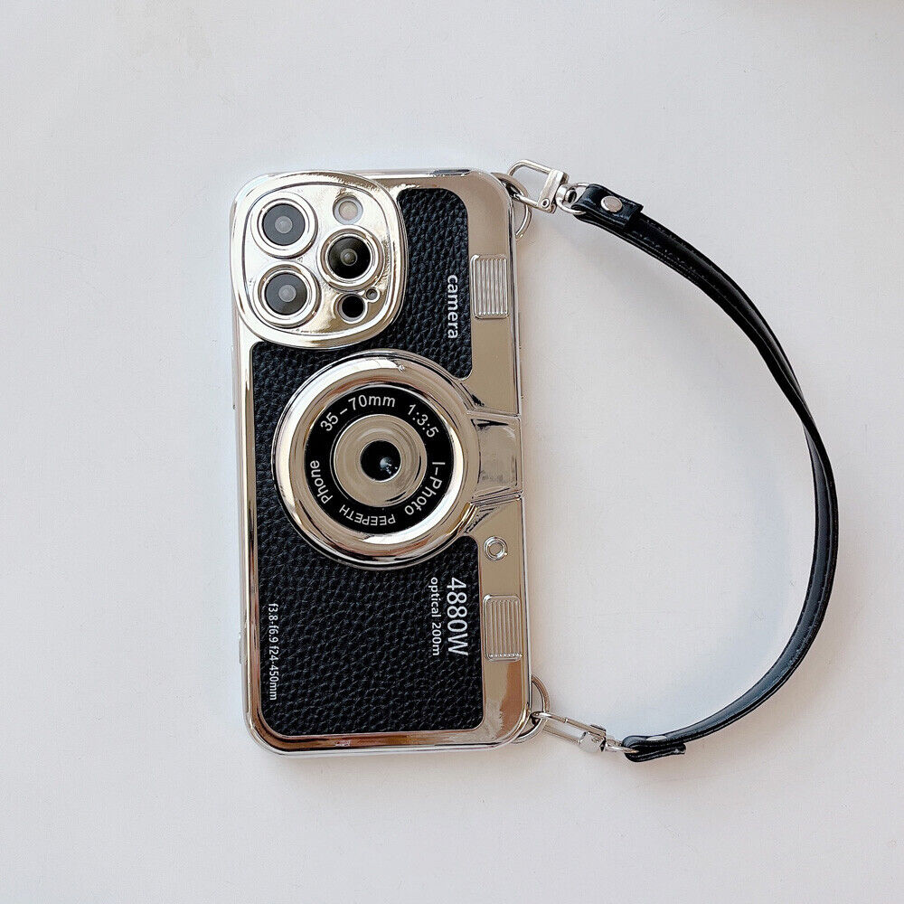 For iPhone 15 Pro Max 14 13 12 11 3D Vintage Camera Shockproof Girl Phone Case - Picture 24 of 31