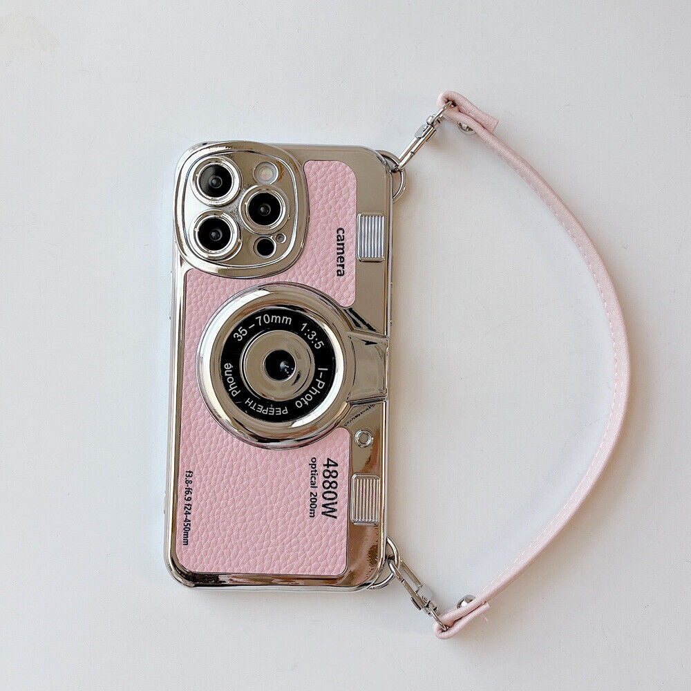 For iPhone 15 Pro Max 14 13 12 11 3D Vintage Camera Shockproof Girl Phone Case - Picture 29 of 31