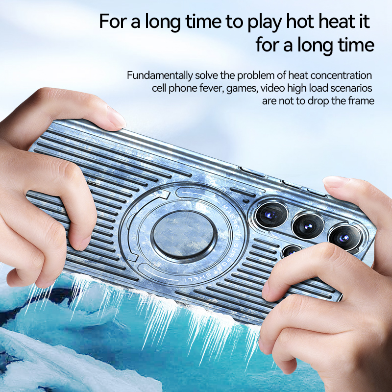 For Samsung Galaxy S23 Ultra  Plus Heat Dissipation U Kickstand Mag Safe Case