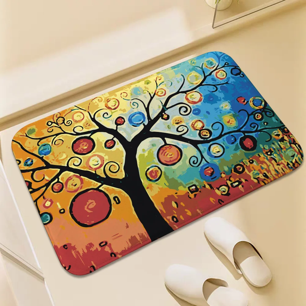 Flower Carpet Washable Non-slip Kitchen Rug Door Mat Balcony Bedroom Rugs Floor - Picture 29 of 34