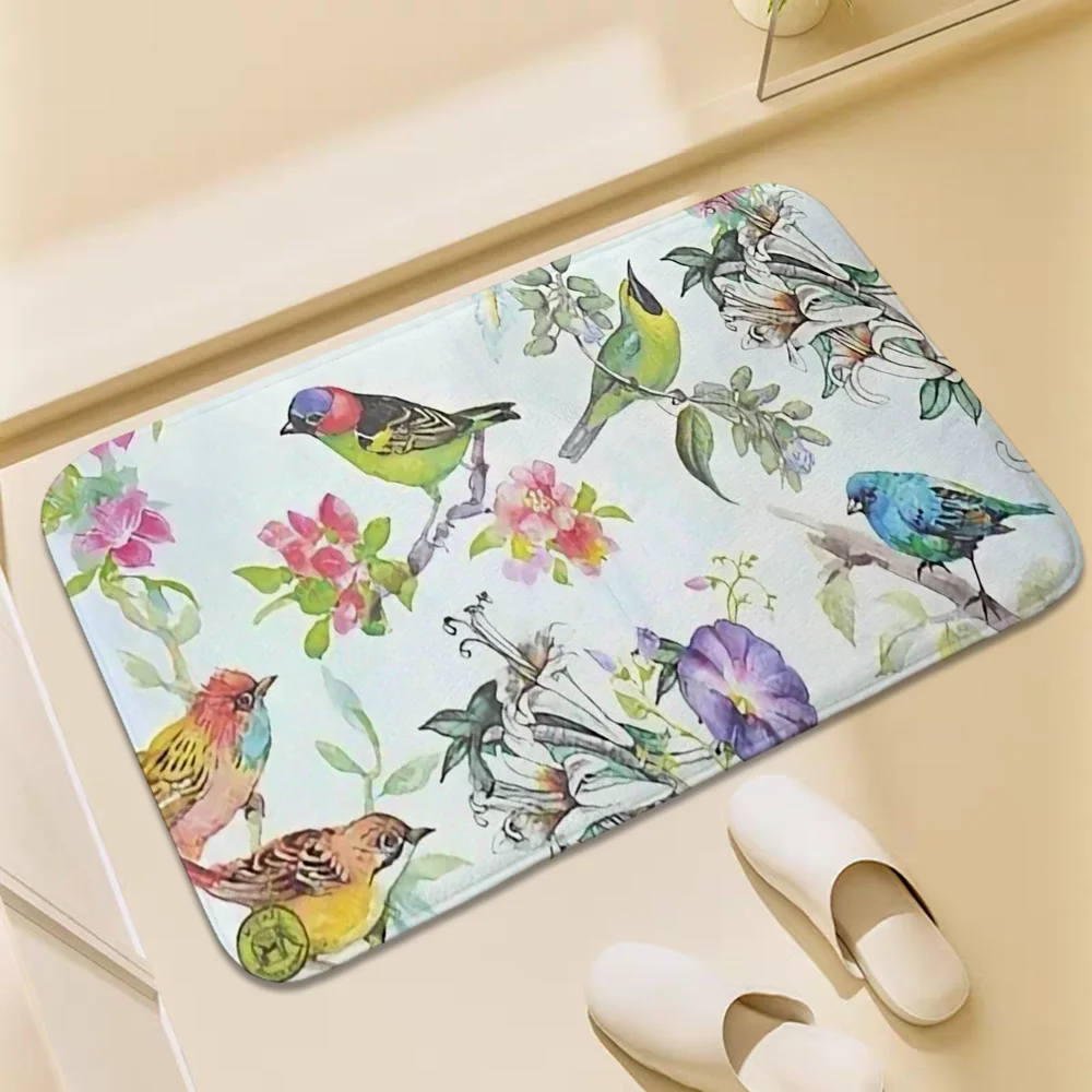 Flower Carpet Washable Non-slip Kitchen Rug Door Mat Balcony Bedroom Rugs Floor - Picture 31 of 34