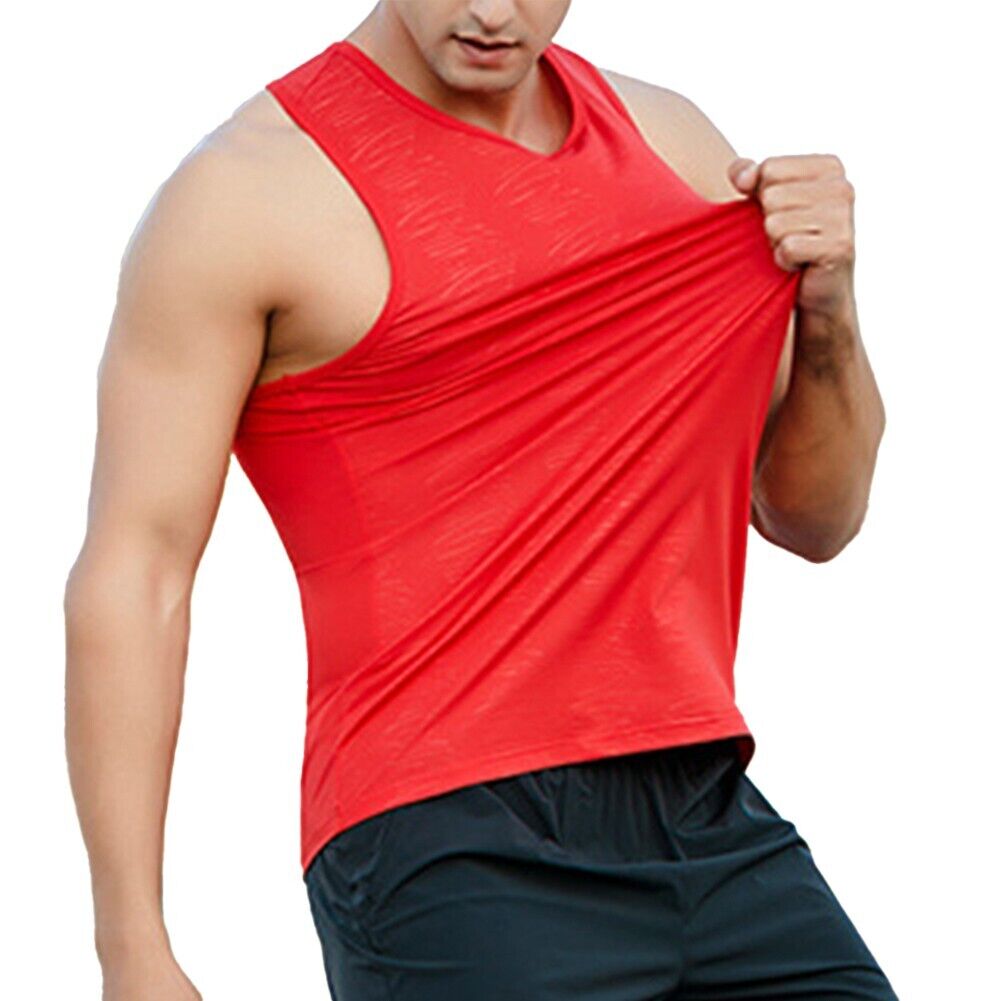 Cool and Active Vest Mens Sleeveless T Shirts Quick Dry Casual Gym Tank Tops