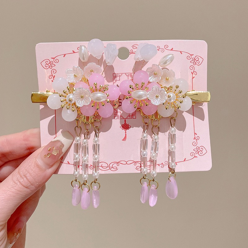 Hanfu Headwear Tassel Ancient Style Hair Clip Girl Chinese Style Hair Accessory - Picture 32 of 52