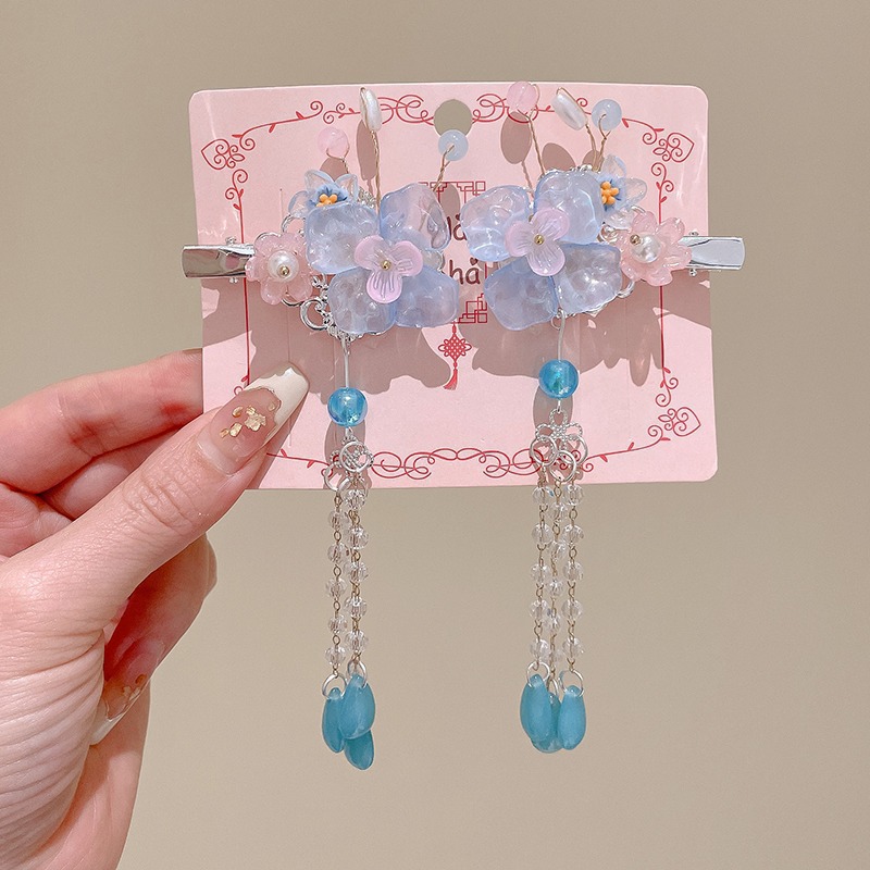 Hanfu Headwear Tassel Ancient Style Hair Clip Girl Chinese Style Hair Accessory - Picture 37 of 52