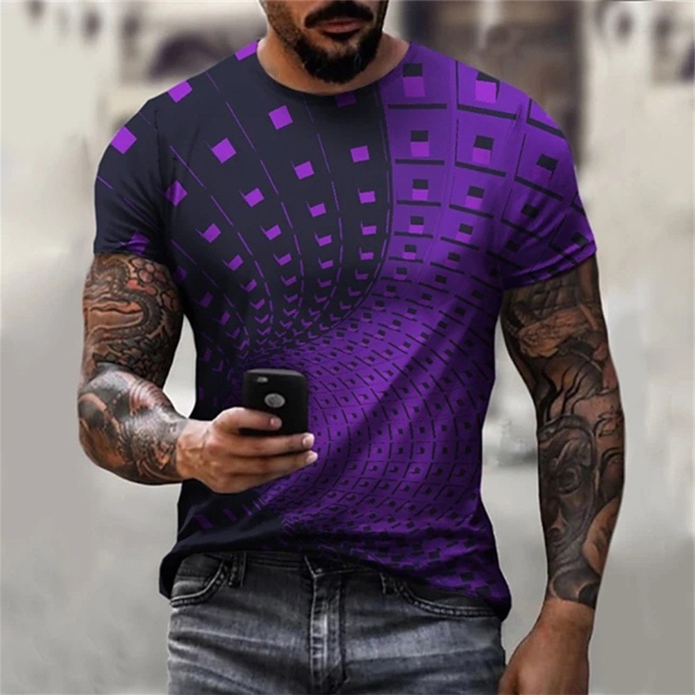 Mens Tops Mens Shirt Graphic Print Gym Sports Streetwear T-Shirt Tee 3D