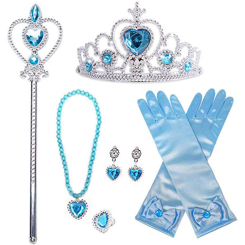 Kids Girls Anna Elsa Princess Costume Party Cosplay Fancy Dress Wig Hoodie Cape - Picture 33 of 34