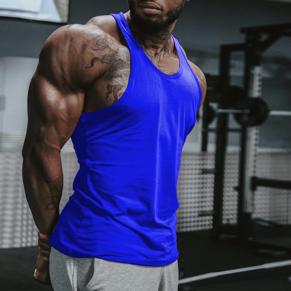 Men Fitness Tank Top Gym Muscle Bodybuilding Sport Workout Vest T Shirt Pullover