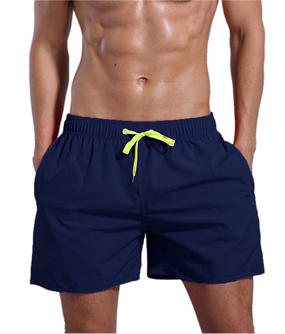 Mens Swim Shorts Trunks Swimwear Board Shorts Swimming Beach Summer Solid Pants