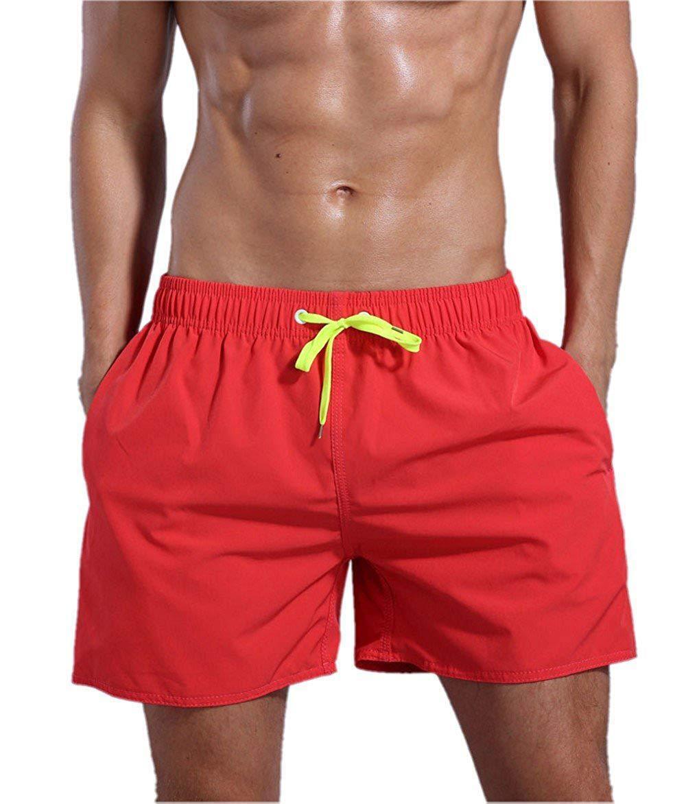 Mens Swim Shorts Trunks Swimwear Board Shorts Swimming Beach Summer Solid Pants