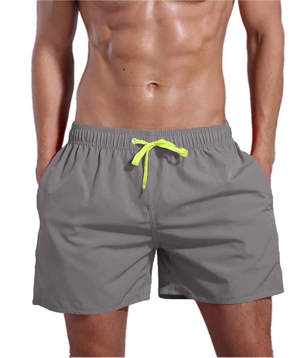 Mens Swim Shorts Trunks Swimwear Board Shorts Swimming Beach Summer Solid Pants